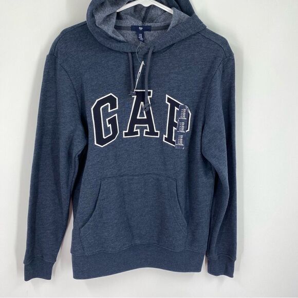 GAP Men’s Blue Pullover Logo Hoodie Sweatshirt size XS New with Tags - Picture 1 of 3